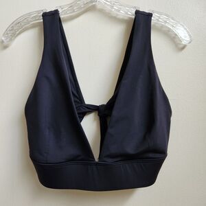 Everlane Renew Bikini Top Women's Size Large Tie Plunge Summer Beach Swim Cruise